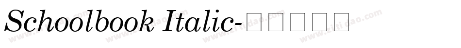 Schoolbook Italic字体转换